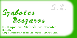 szabolcs meszaros business card